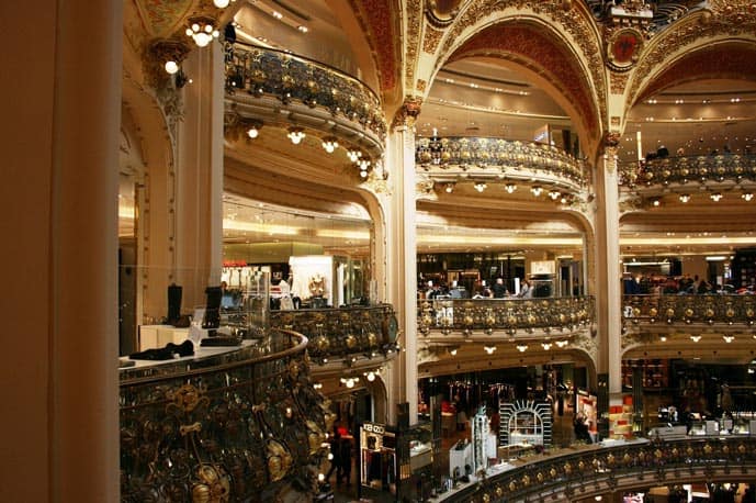 Paris is always a good idea because you can do a lot of shopping at Lafayette Galleries