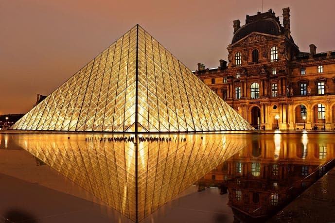 Louvre Museum is one of the most famous French landmarks in the world