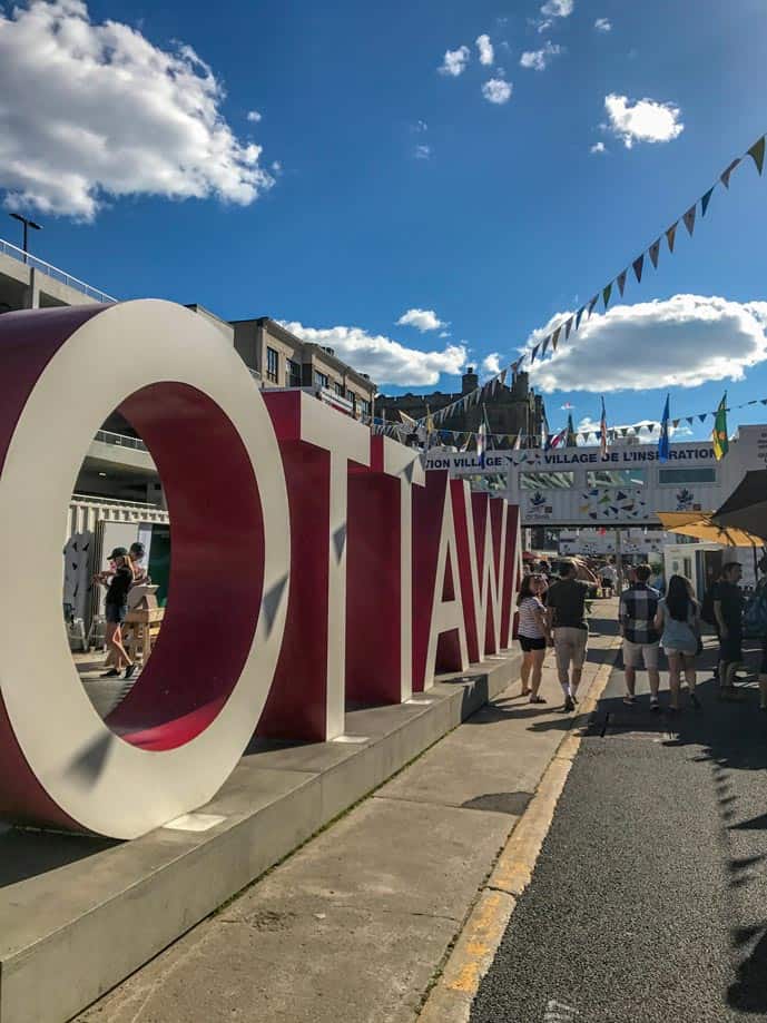 Ottawa letters sign in Ottawa city, Canada