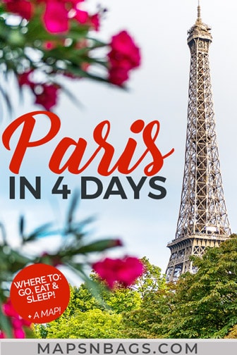 Pinterest graphic of 4 days in Paris itinerary
