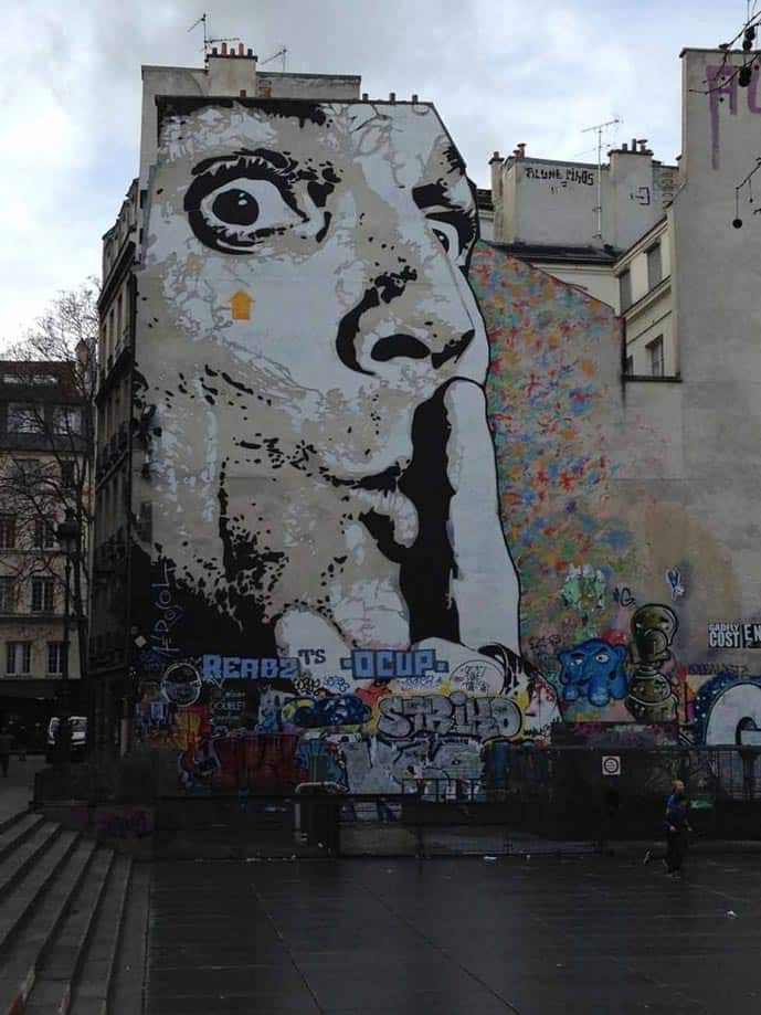 Four days in Paris, graffiti near the Pompidou Center