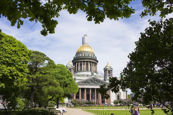 St Isaac's Cathedral in St Petersburg, Russia