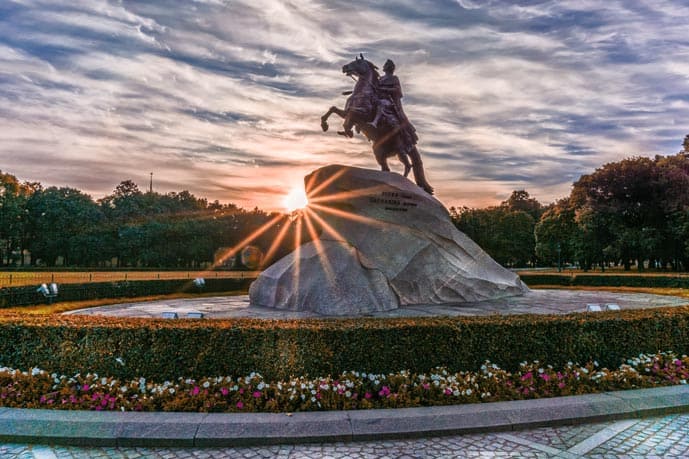 Statue of Tsar Peter in St Petersburg, Russia