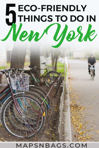 Pinterest graphic - 5 eco-friendly things to do in New York