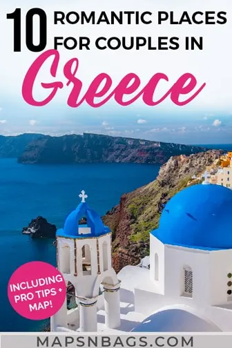 Pinterest graphic on Greek islands for couples