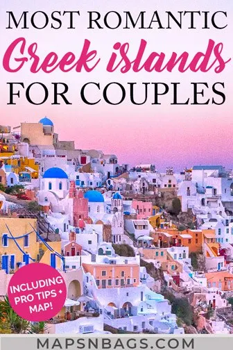 Pinterest graphic on Greek islands for couples