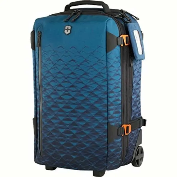 Blue backpack with wheels from Victorinox