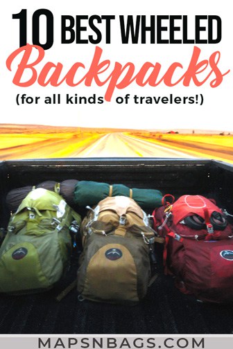 Pinterest graphic travel backpack with wheels