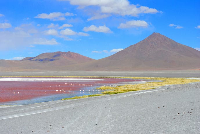 Red Lagoon at Salar de Uyuni