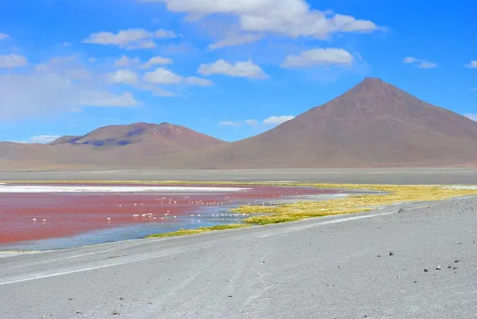 Red Lagoon at Salar de Uyuni