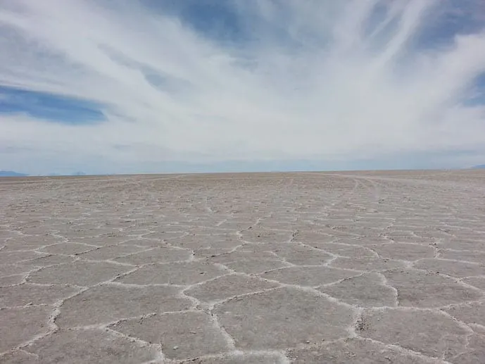 Dry months at Salar de Uyuni salt flats