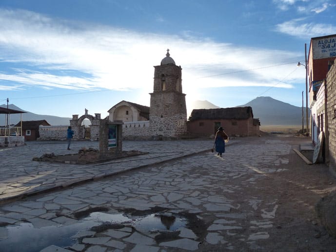 Church sunset in Bolivia