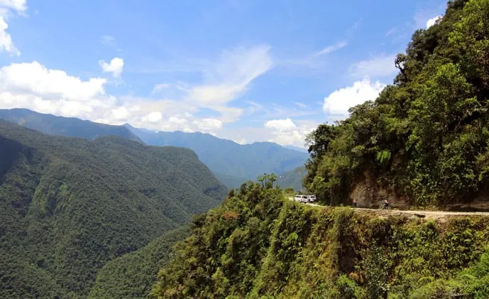 Road and beautiful mountains in Bolivia