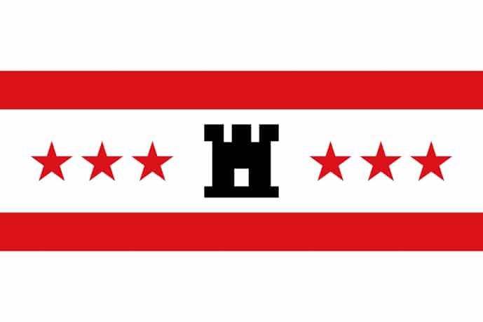 Flag of Drenthe, province of the Netherlands