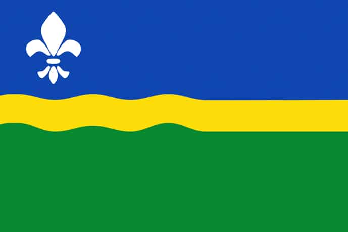 Flag of Flevoland, province of the Netherlands