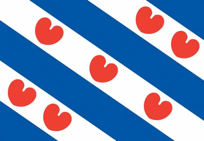 Flag of Friesland, province of the Netherlands