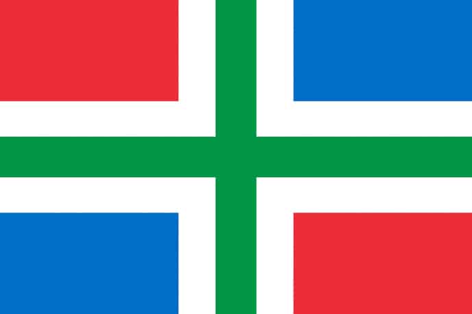 Flag of Groningen, province of the Netherlands