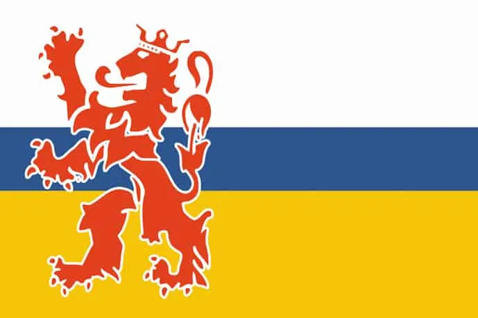 Flag of Limburg, province of the Netherlands