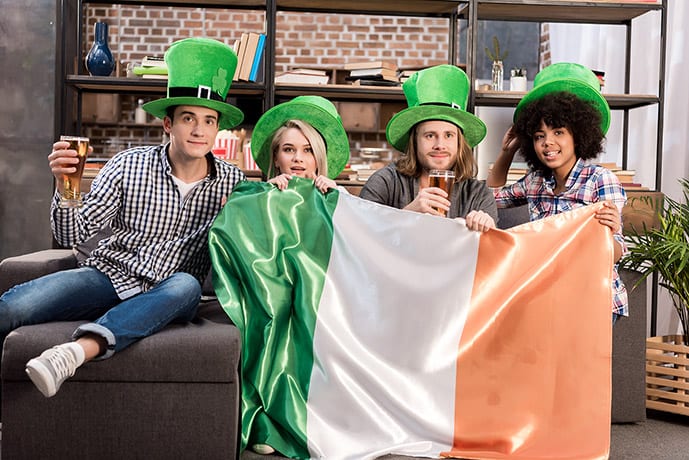 Facts about Ireland: Friends with Irish flag