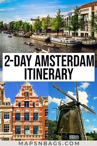 2 days in Amsterdam Pinterest graphic