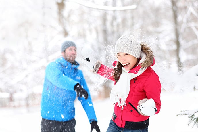 Winter bucket list: snowball fight