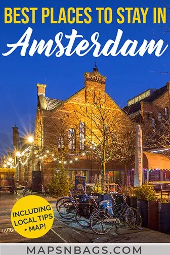 Where to stay in Amsterdam Pinterest graphic