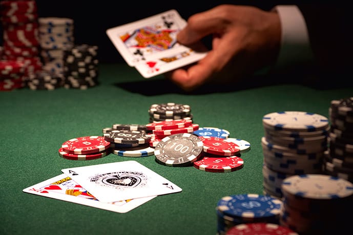 Coins for poker game in Las Vegas, Nevada