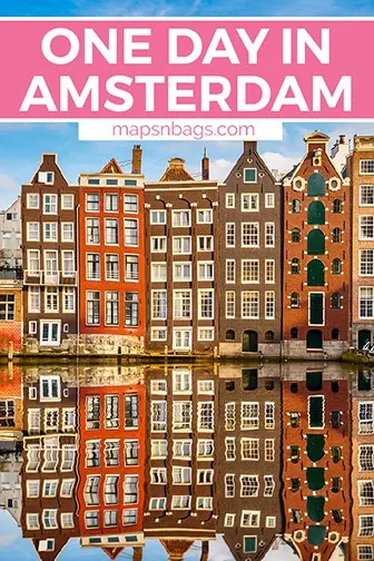 One day in Amsterdam Pinterest graphic