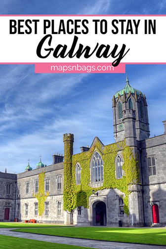 Dónde alojarse en Galway Pinterest graphic