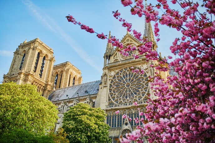 One of the famous French landmark, Notre Dame Cathedral is a beautiful piece of architecture in the French capital