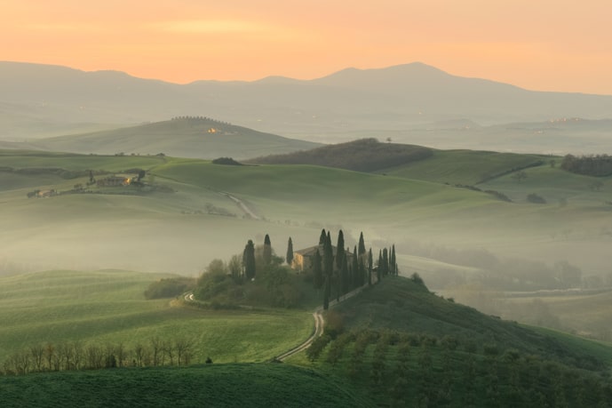 Hills in Tuscany, Italy