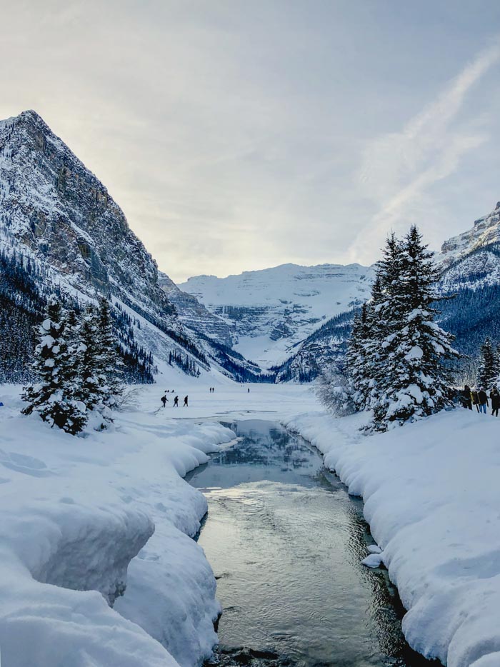 Lake Louise view in Banff in winter