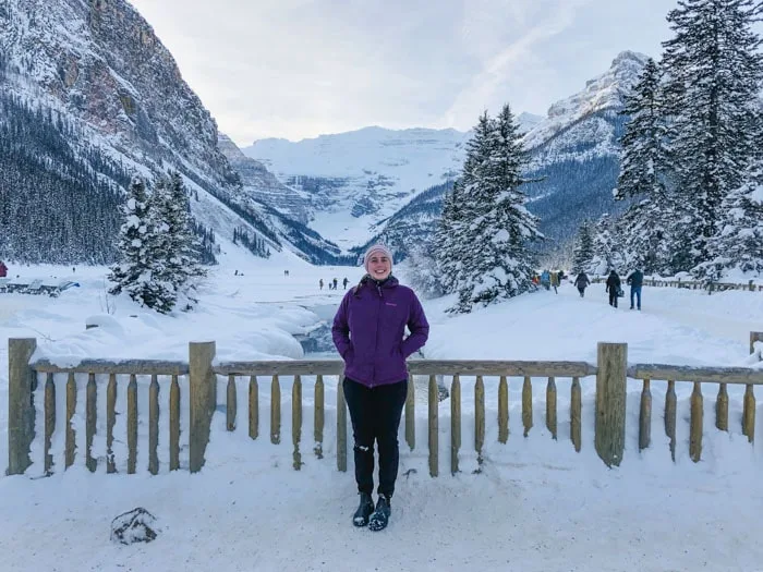 Lake Louise view in Banff in winter