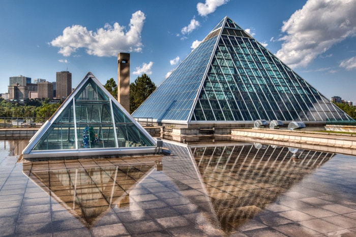 Glass Pyramids in Edmonton, Alberta