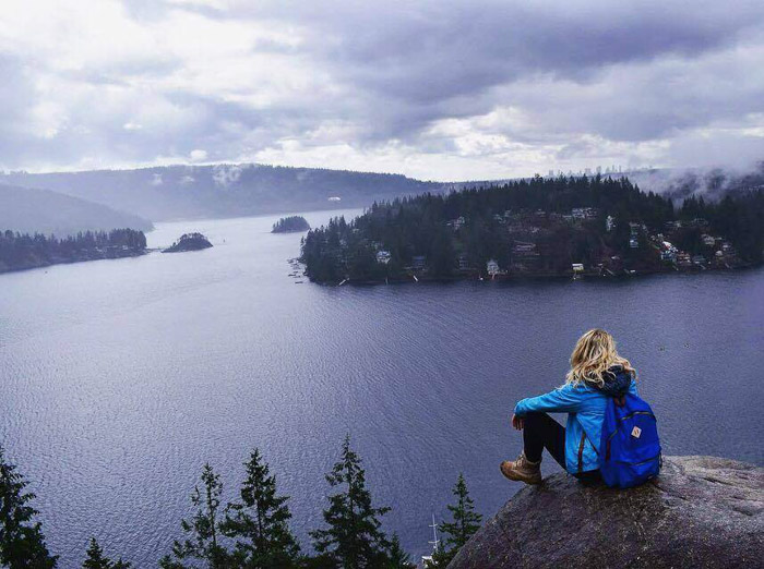 View from Quarry Rock in Deep Cove, Canada