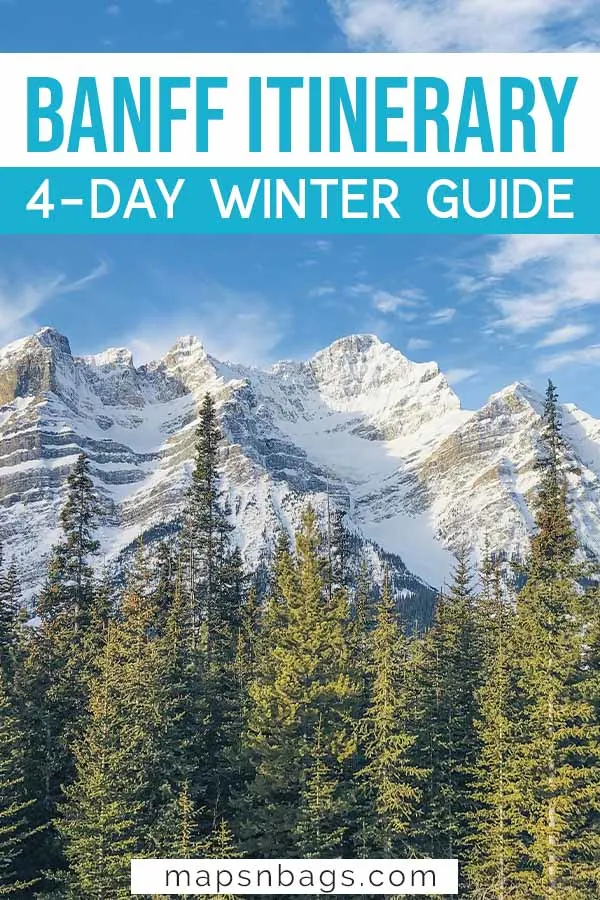 Banff in winter: Banff itinerary Pinterest graphic