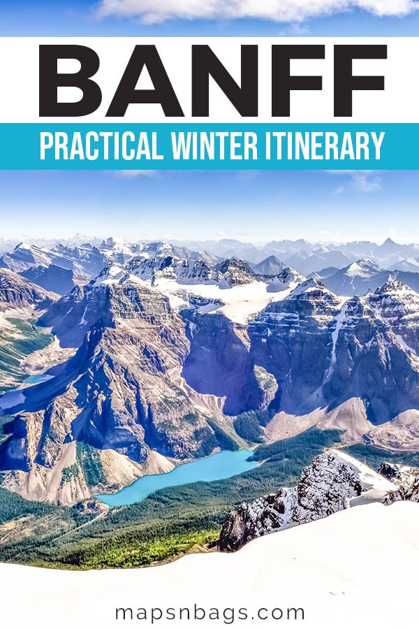 Banff in winter: Banff itinerary Pinterest graphic