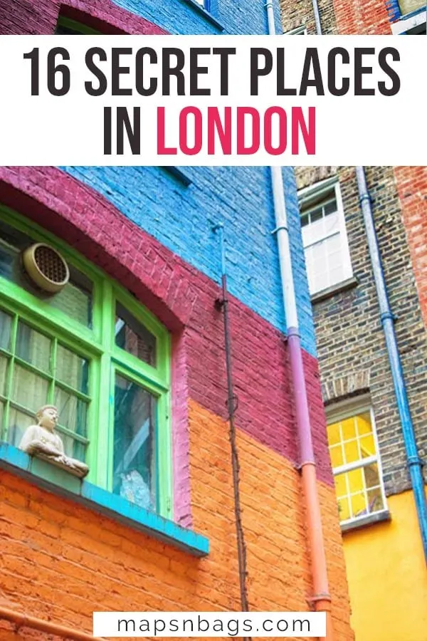 Hidden gems in London Pinterest graphic