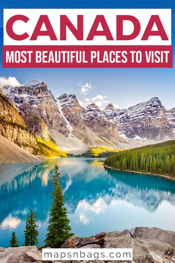 Most beautiful places in Canada Pinterest graphic