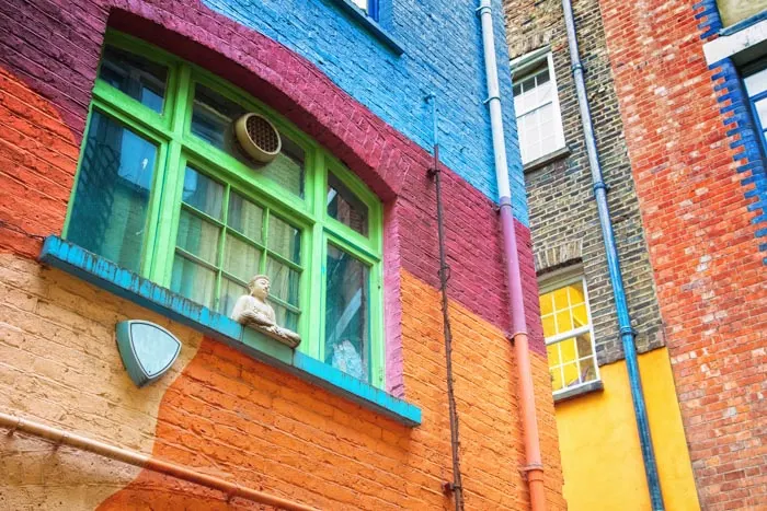 The colorful house in Neals Yard is a hidden gem in London