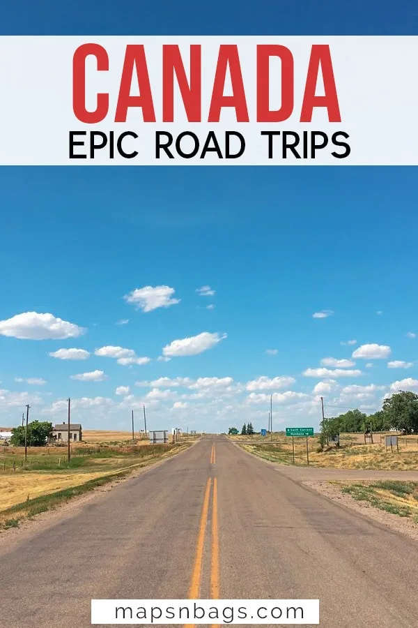 Road trips in Canada Pinterest graphic