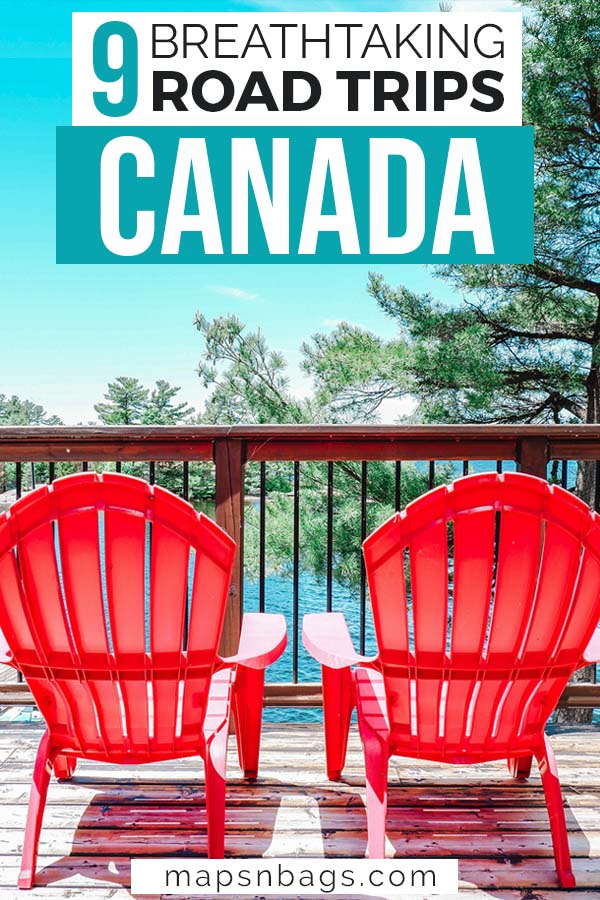 Road trips in Canada Pinterest graphic