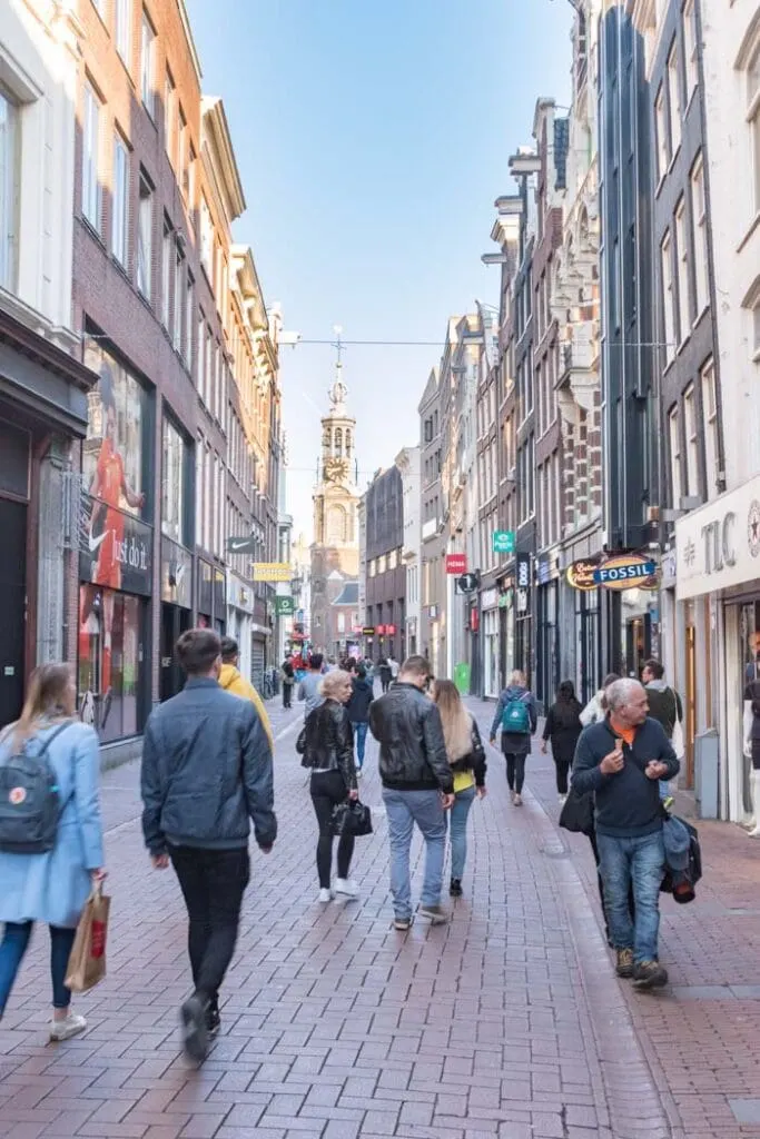 Kalverstraat is a busy street in Amsterdam