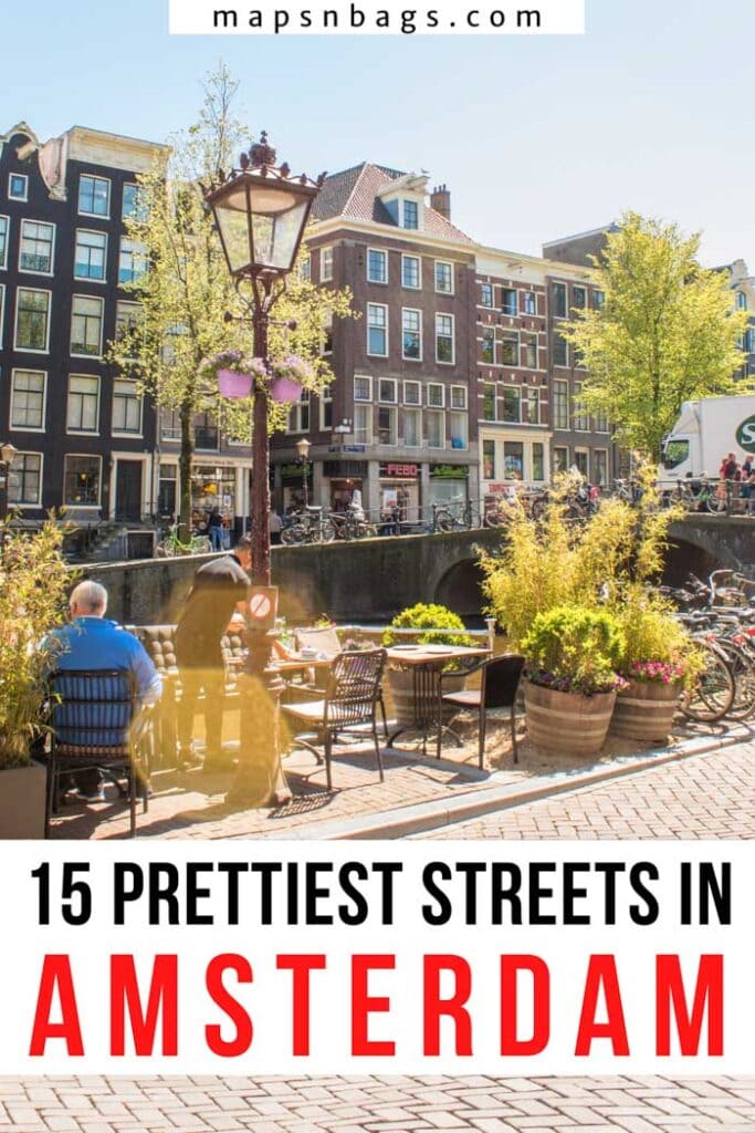 Beautiful streets in Amsterdam Pinterest graphic