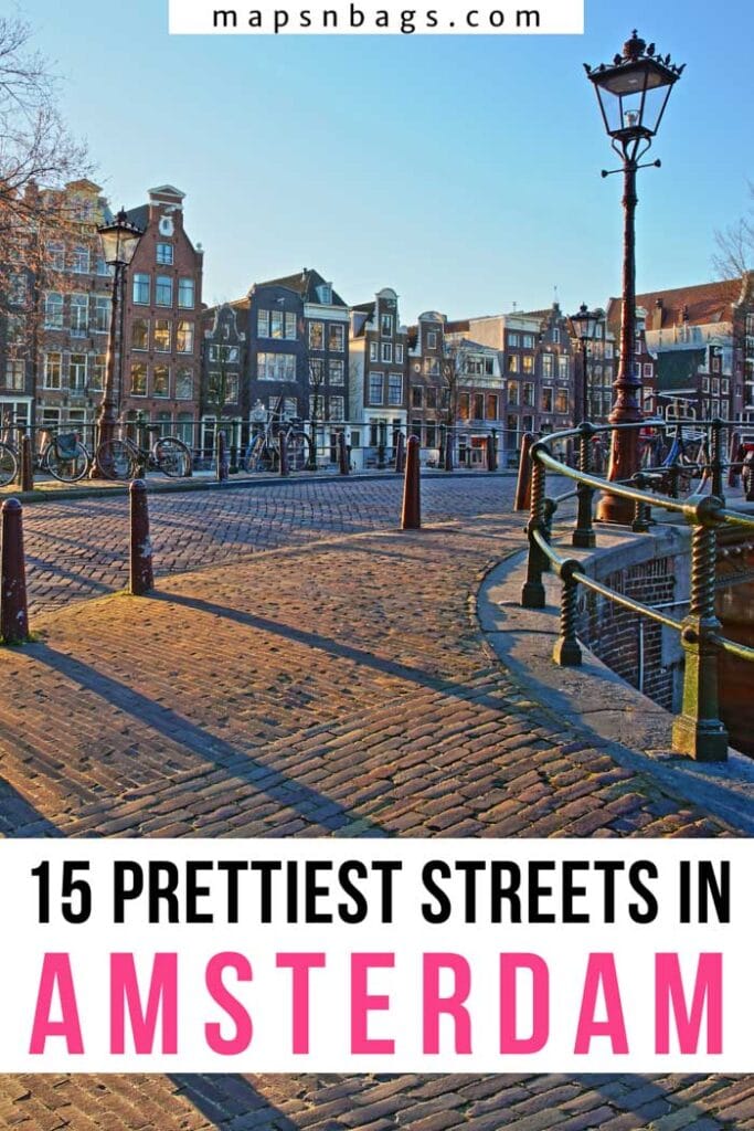 Beautiful streets in Amsterdam Pinterest graphic