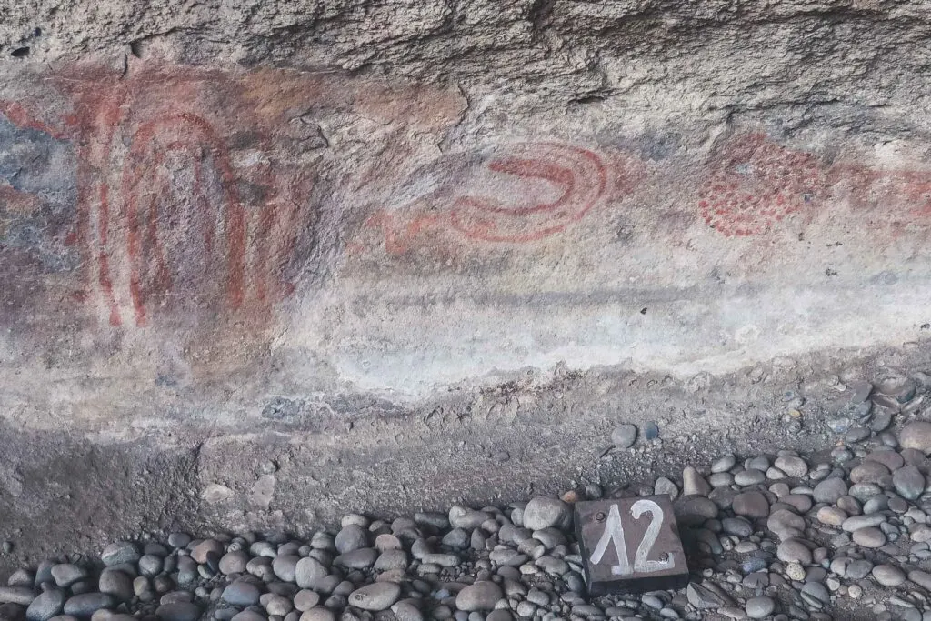 Cave paintings in El Calafate, Argentina