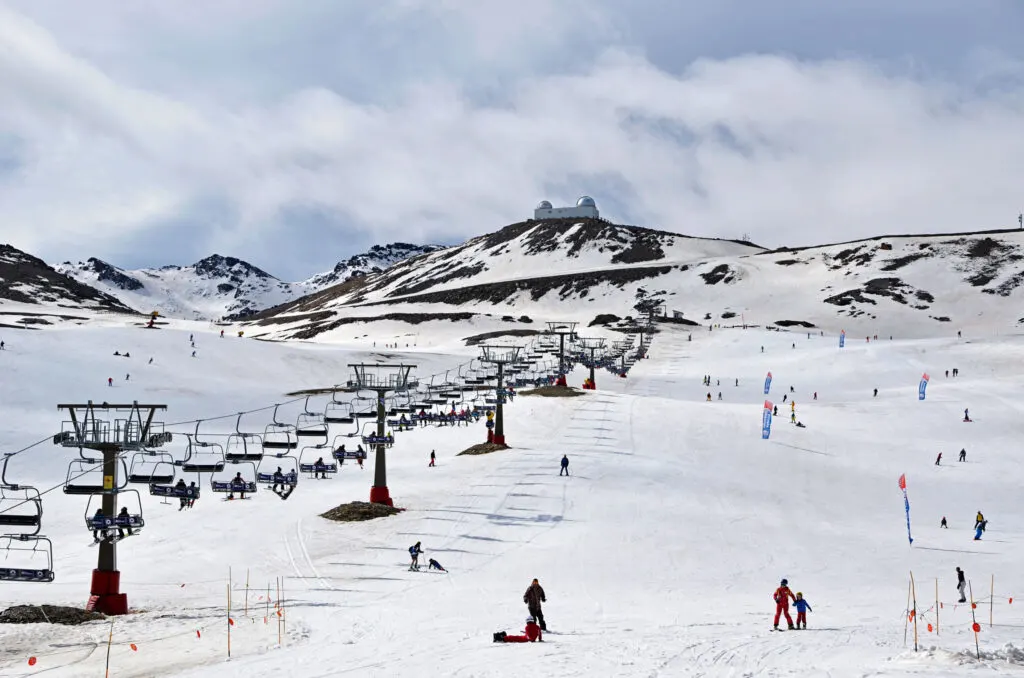 Skiing in Sierra Nevada, Spain