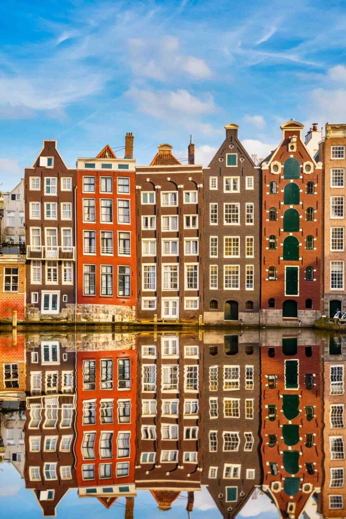 Gingerbread Houses on Damrak are some of the famous landmarks in the Netherlands