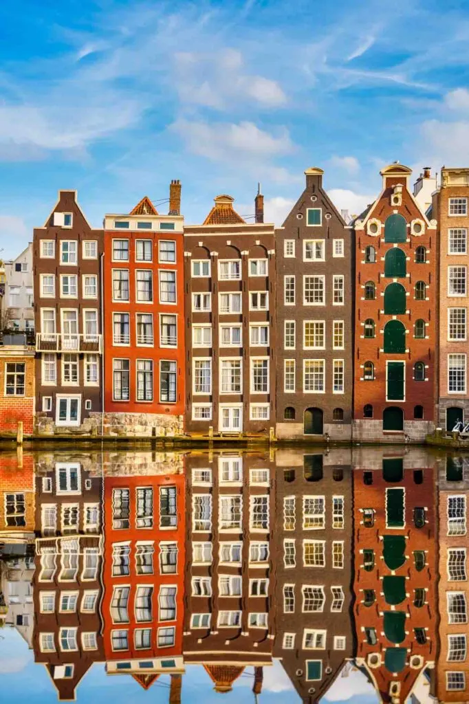 Gingerbread Houses on Damrak are some of the famous landmarks in the Netherlands