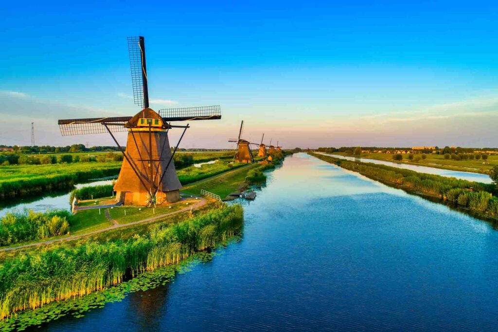 Kinderdijk is one of the best landmarks in the Netherlands